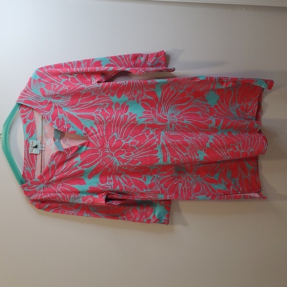 NWT Haley and the Hound Blue & Pink Floral Print Dress Size S - Picture 1 of 4